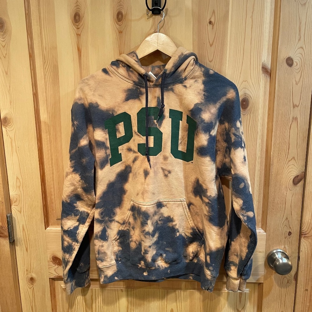 Portland State University Men's Tie Dye Hoodie Sweatshirt Size Medium